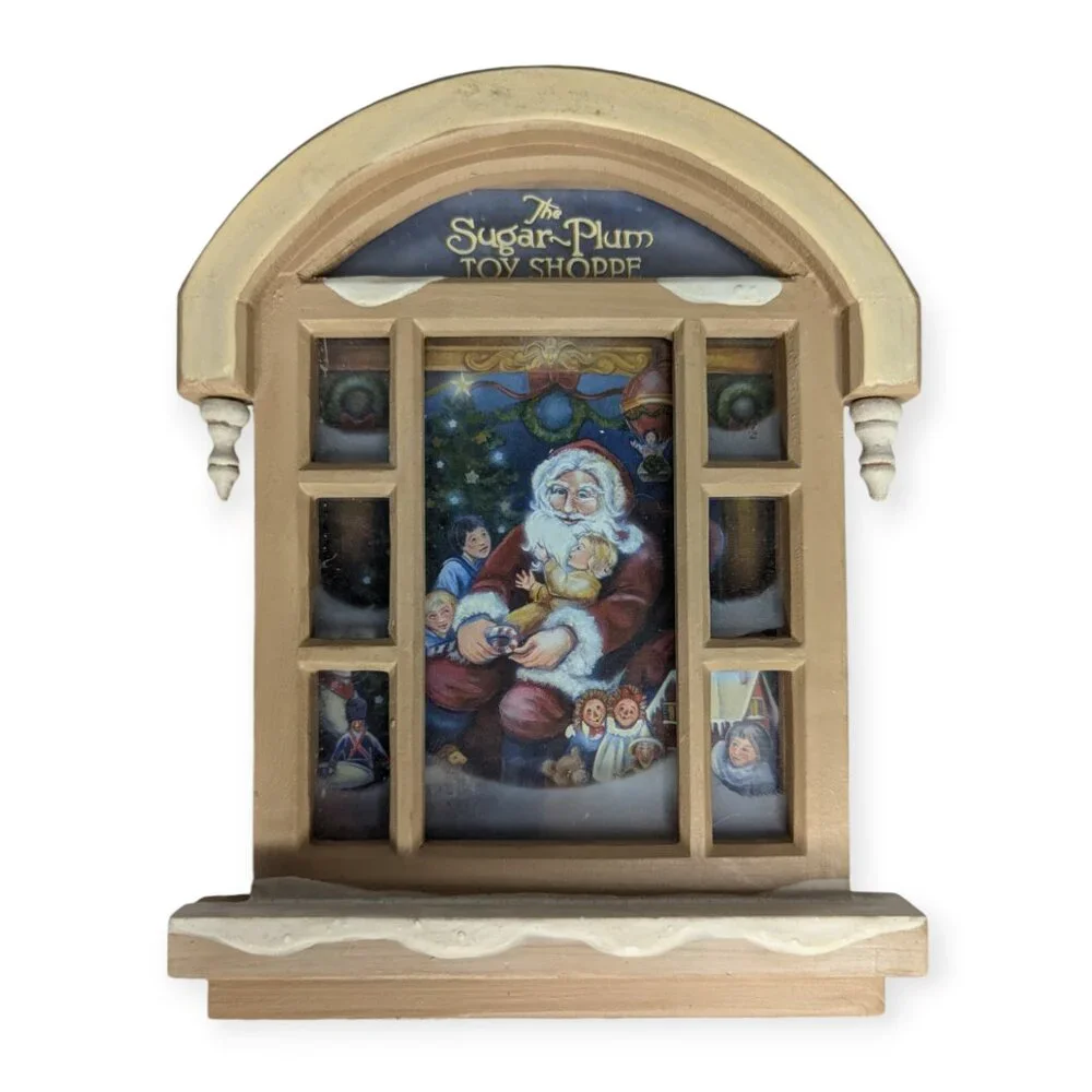 The Sugar Plum Toy Shoppe Christmas Window Wall Hanging Christmas Decoration